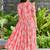 Women pink all-over floral print rayon fit & flare maxi dress
