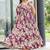 Women purple all-over floral print rayon fit & flare maxi dress