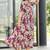 Women purple all-over floral print rayon fit & flare maxi dress