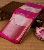 Pink and rani pink soft silk saree