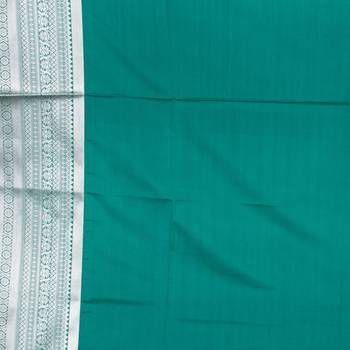 Lilac lavender and teal green soft silk saree 3