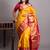 Cyber yellow and rani pink pure kanjivaram silk saree