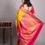 Cyber yellow and rani pink pure kanjivaram silk saree
