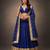 blue raw silk lehenga set
