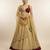 yellow embroidered silk lehenga set
