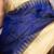 Royal blue and beige pure kanjivaram silk saree