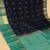 Navy blue and teal blue pure touch silk saree