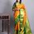 Turmeric yellow and forest green pure kanjivaram silk saree