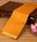 Turmeric yellow pure silk saree