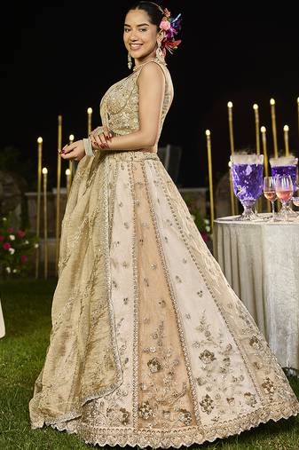 Champagne Gold Designer Lehenga