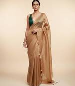 Gold tissue saree