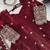 Maroon silk blend anarkali set