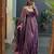Dual-tone purple metallic silk blend anarkali set