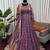 Dual-tone purple metallic silk blend anarkali set