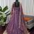 Dual-tone purple metallic silk blend anarkali set