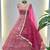 Fuchsia pink banarasi gown set