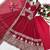 Red heavy-work georgette festive gown