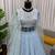 Serene sky blue georgette layered lehenga