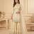 Chinon ivory mirror-work sharara suit