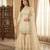 Chinon ivory mirror-work sharara suit