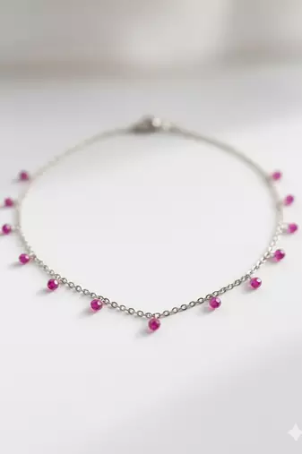 Blush orbit necklace