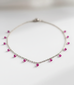 Blush orbit necklace