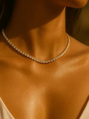 orbit gleam crystal choker with sleek minimal design 2