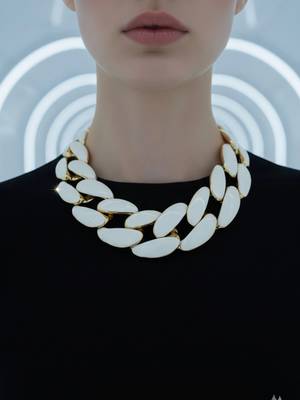 ivory statement necklace for women with gold-tone finish 1