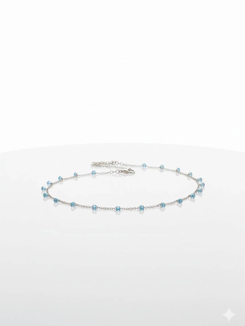 Aqua orbit necklace