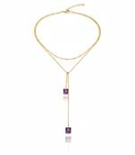 Amethyst drop necklace