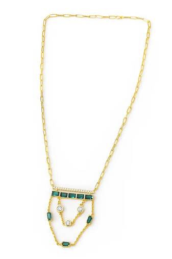 Emerald orbit necklace