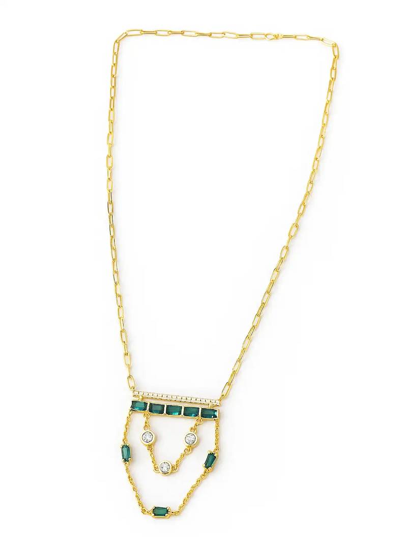 Emerald orbit necklace