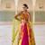 Multicolor Chiffon Embroidered Lehenga Set