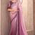 Lilac chiffon embroidered saree