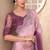 Lilac chiffon embroidered saree