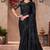 Black chiffon embroidered saree