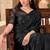 Black chiffon embroidered saree