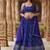 Enchanting Blue Zari, Sequence Embroidered Georgette Indian wedding Designer lehenga choli