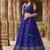 Enchanting Blue Zari, Sequence Embroidered Georgette Indian wedding Designer lehenga choli