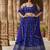 Enchanting Blue Zari, Sequence Embroidered Georgette Indian wedding Designer lehenga choli