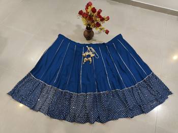 Delightful Blue Sequence Embroidered with Ruffle Border Georgette Indian wedding Designer lehenga choli 4