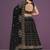 Glamorous Black Zari and Sequins Embroidered Faux Georgette Indian wedding Designer lehenga choli