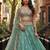 Engaging Sea-Green Zari and Sequins, and Thread Embroidered Fendy Silk Indian wedding Designer lehenga choli