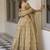 Dazzling Beige Zari and Sequins, and Thread Embroidered Gold Crush Indian wedding Designer lehenga choli
