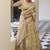 Dazzling Beige Zari and Sequins, and Thread Embroidered Gold Crush Indian wedding Designer lehenga choli