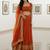 Alluring Fenta Orange Zari and Sequins, and Thread Embroidered Faux Georgette Indian wedding Designer lehenga choli