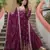 designer wine chinon sharara anarkali set