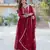 maroon faux georgette kurta set with sequin embroidery