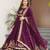 wine faux georgette kurta set with zari sequin work