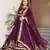 wine faux georgette kurta set with zari sequin work
